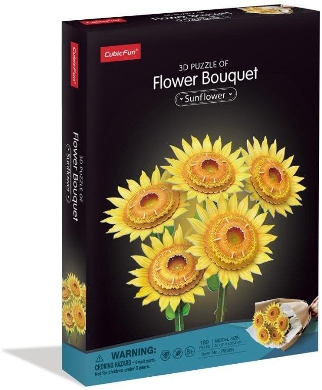 CUBIC FUN DUŻY BUKIET KWIATÓW SŁONECZNIKI