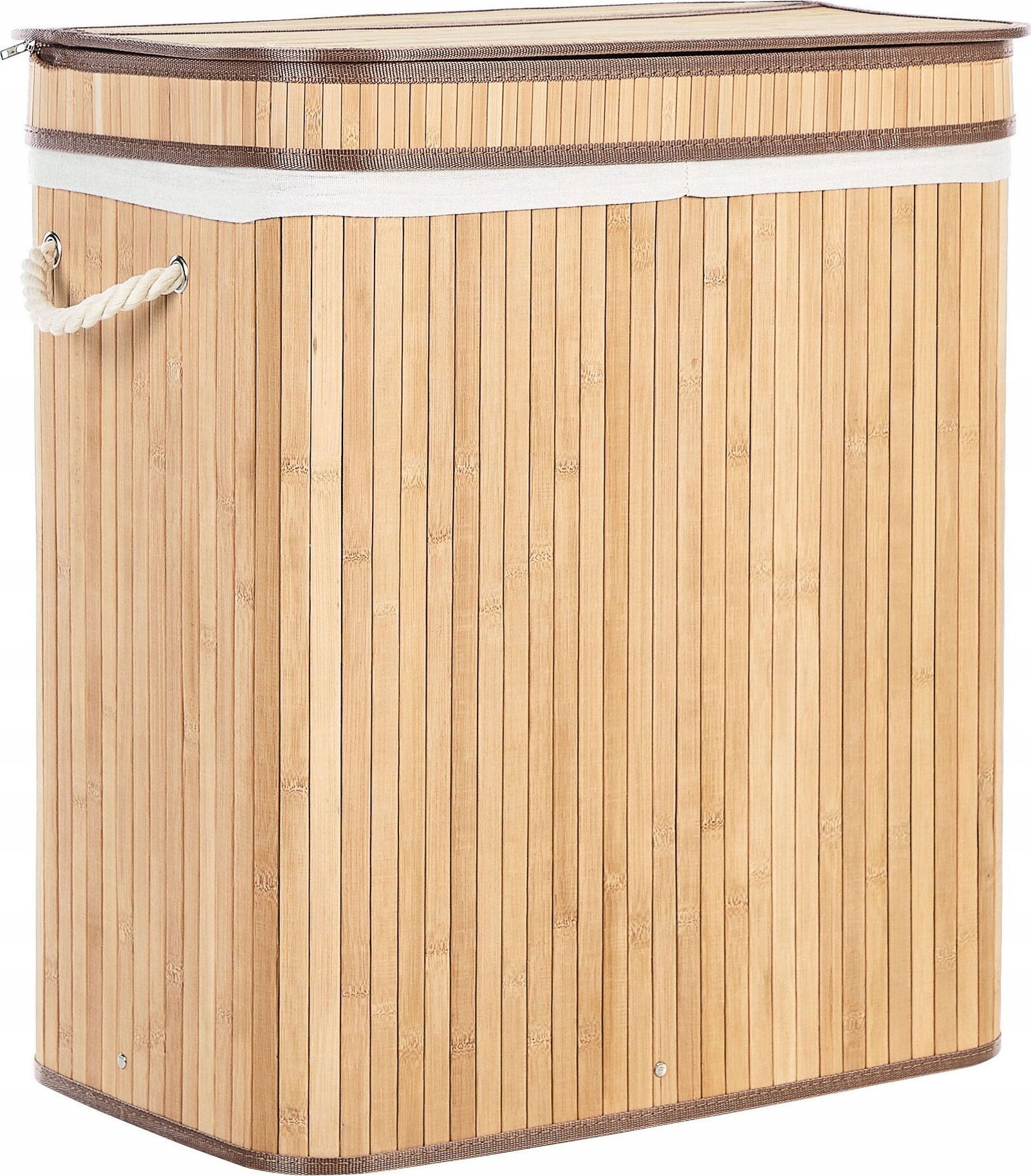 Beliani Kosz bambusowy z pokrywką jasne drewno KALTHOTA Lumarko!