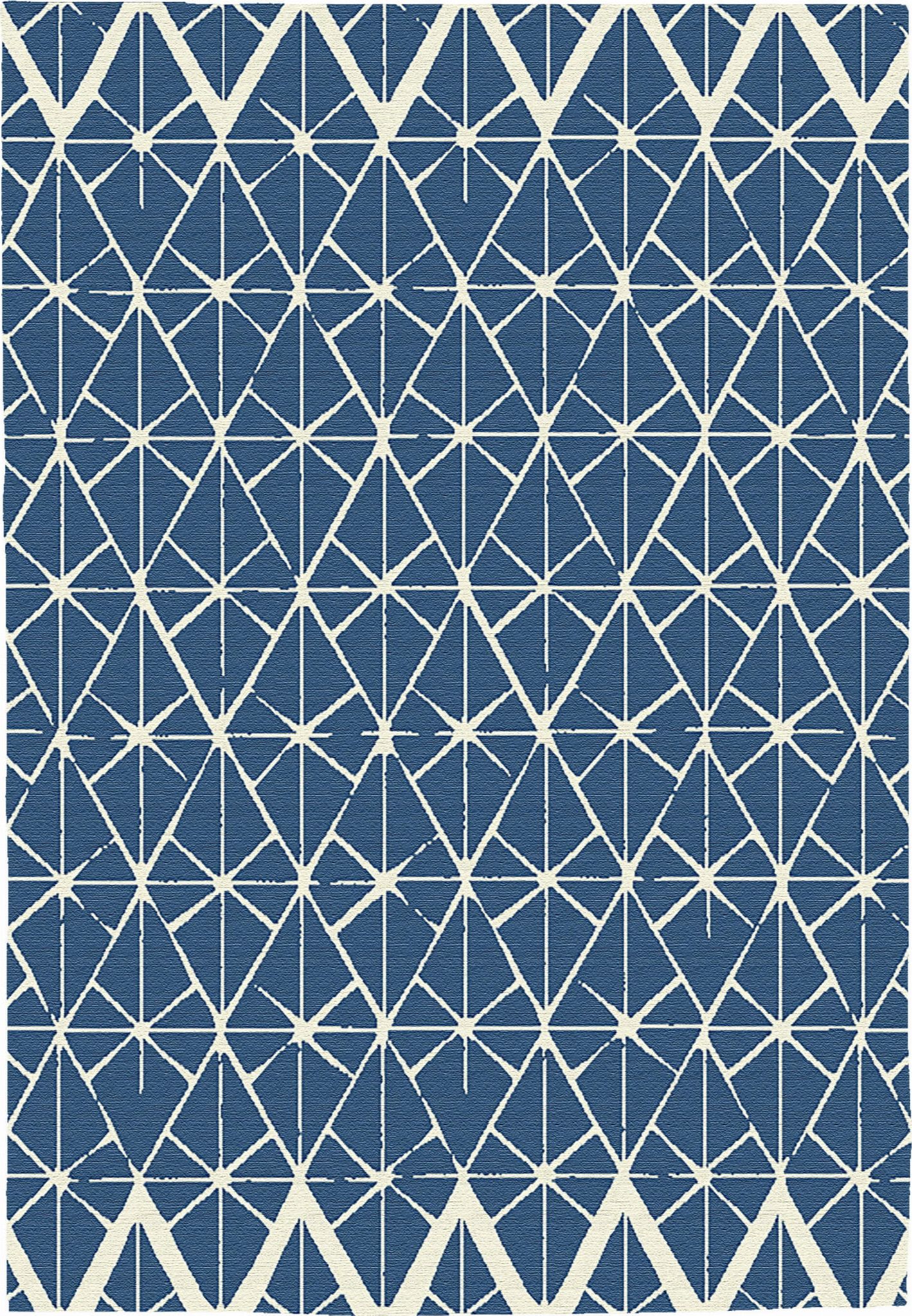 MYRETAIL Dywan sznurkowy płasko tkany pętelka FELICITY 160x230 niebieski granat krem 20466/694