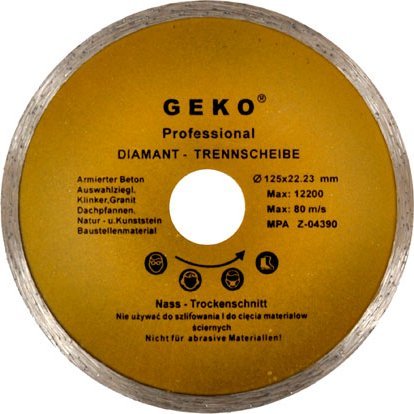 Geko Tarcza diam.125mm Pełna GEKO PROFI (100)