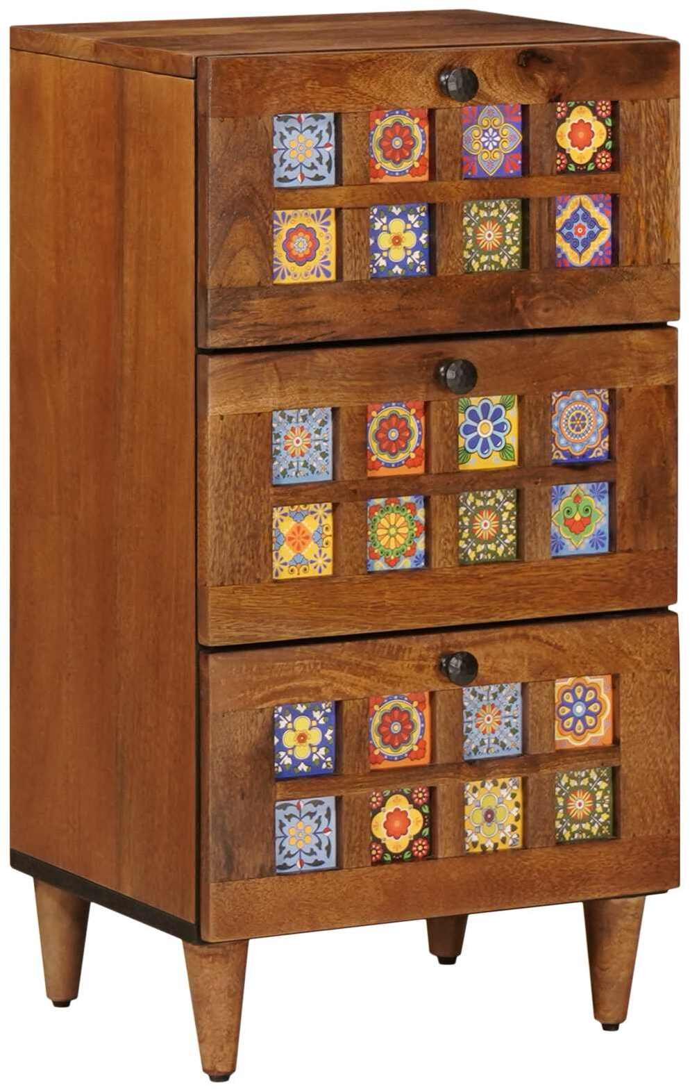 vidaXL Bufet z szufladą orzech włoski 40 x 33,5 x 75 cm Drewno z mango