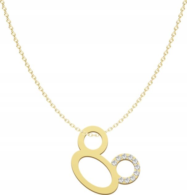 Radziszewska Jewellery Pozłacany Naszyjnik z MYSZKĄ MIKI DEDYKACJA GRATIS