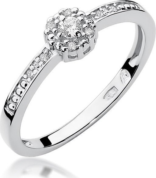 Best Diamonds złoty pierścionek z brylantem 0.09ct 11