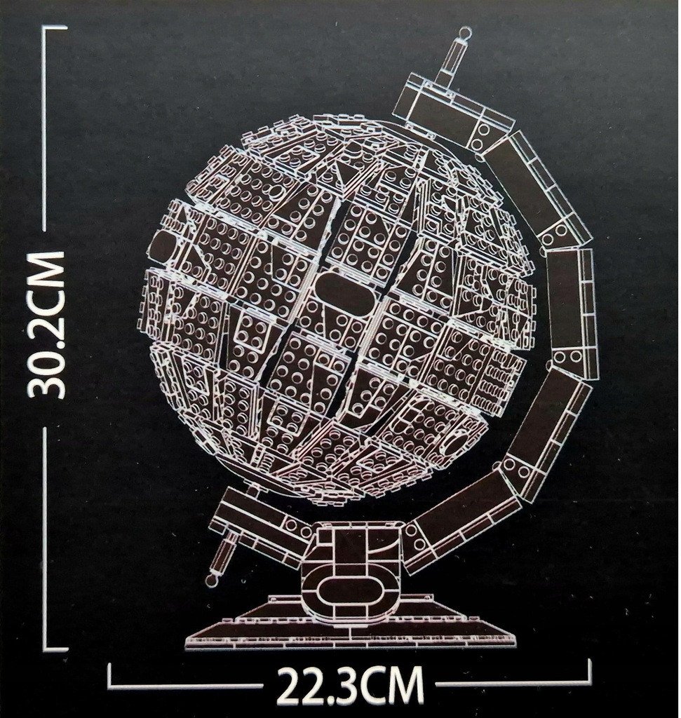 Globus z Klocków Klocki Konstrukcyjne 1587 Elementów