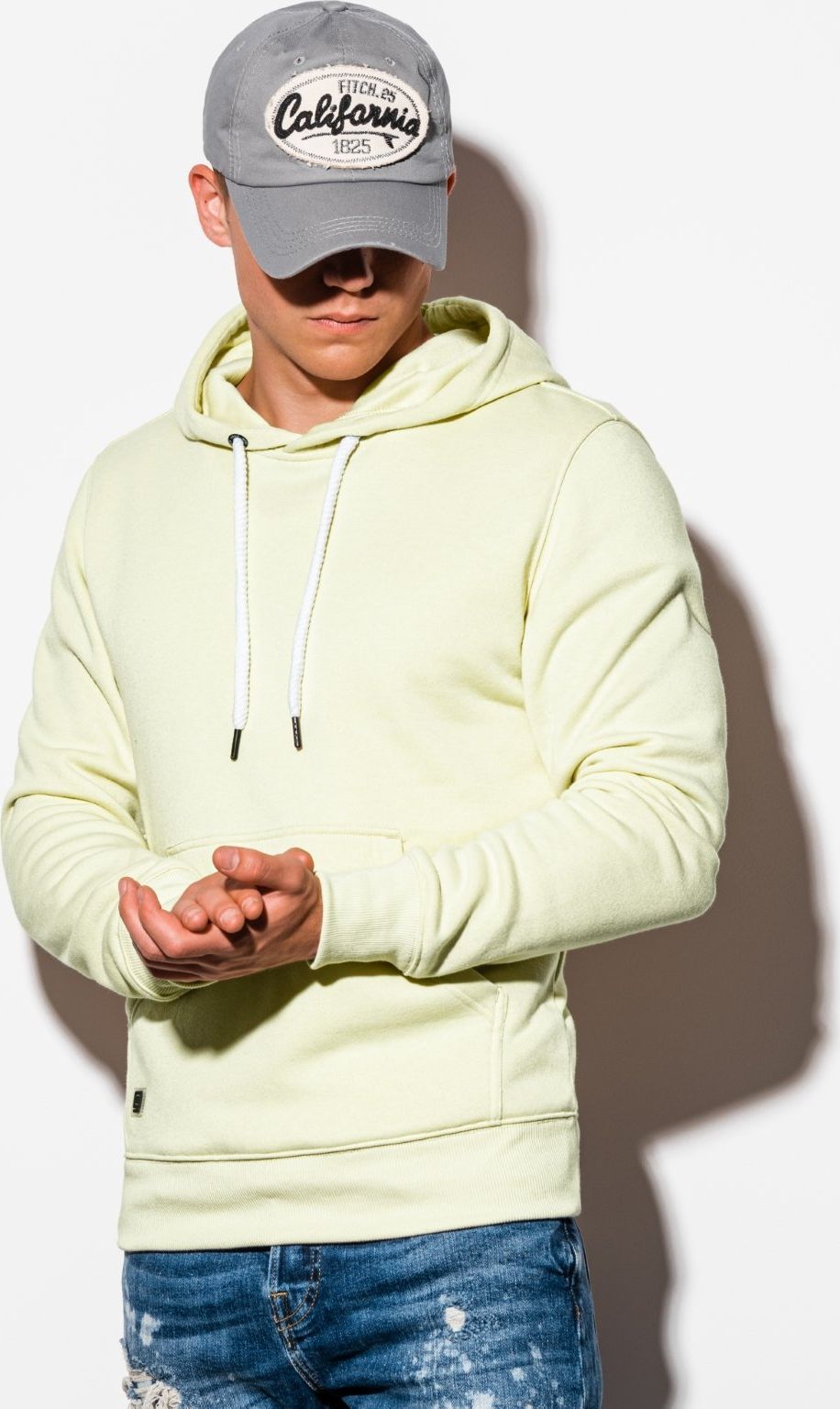 Ombre Bluza męska jasnożółta r. XXL (B979)