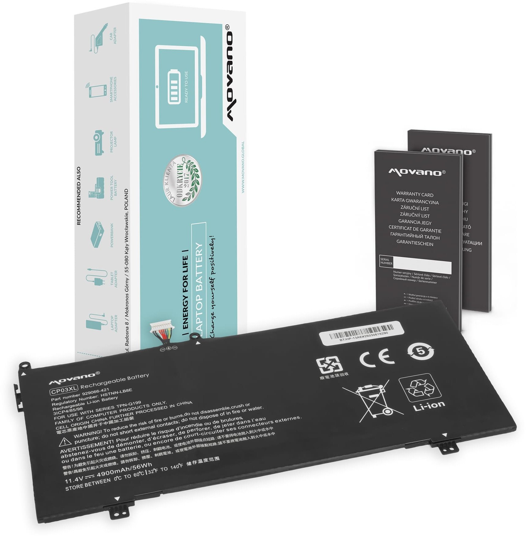 Bateria Movano do HP Spectre 13-AE