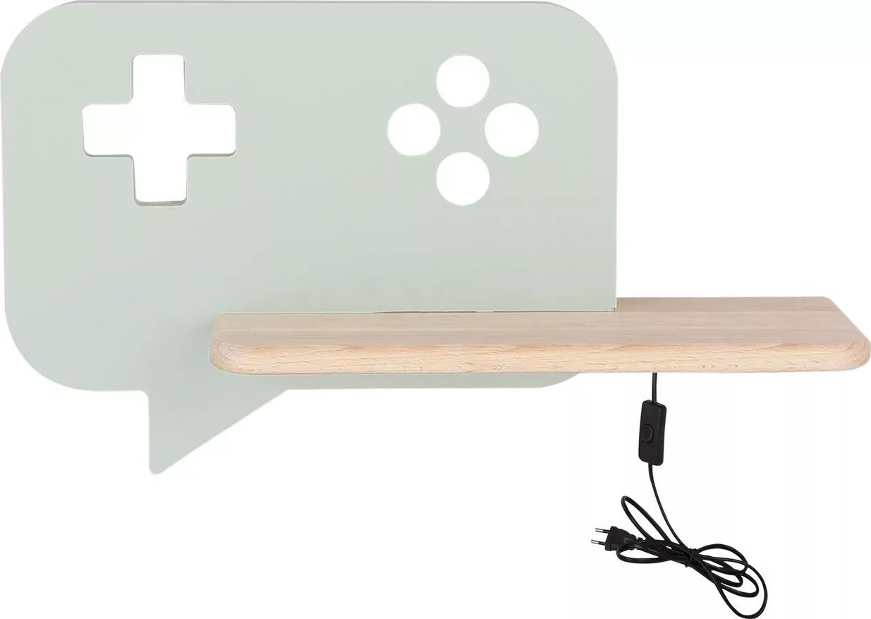 Kinkiet Lumes Kinkiet ścienny dla chłopca z przewodem miętowy - K046-Coni