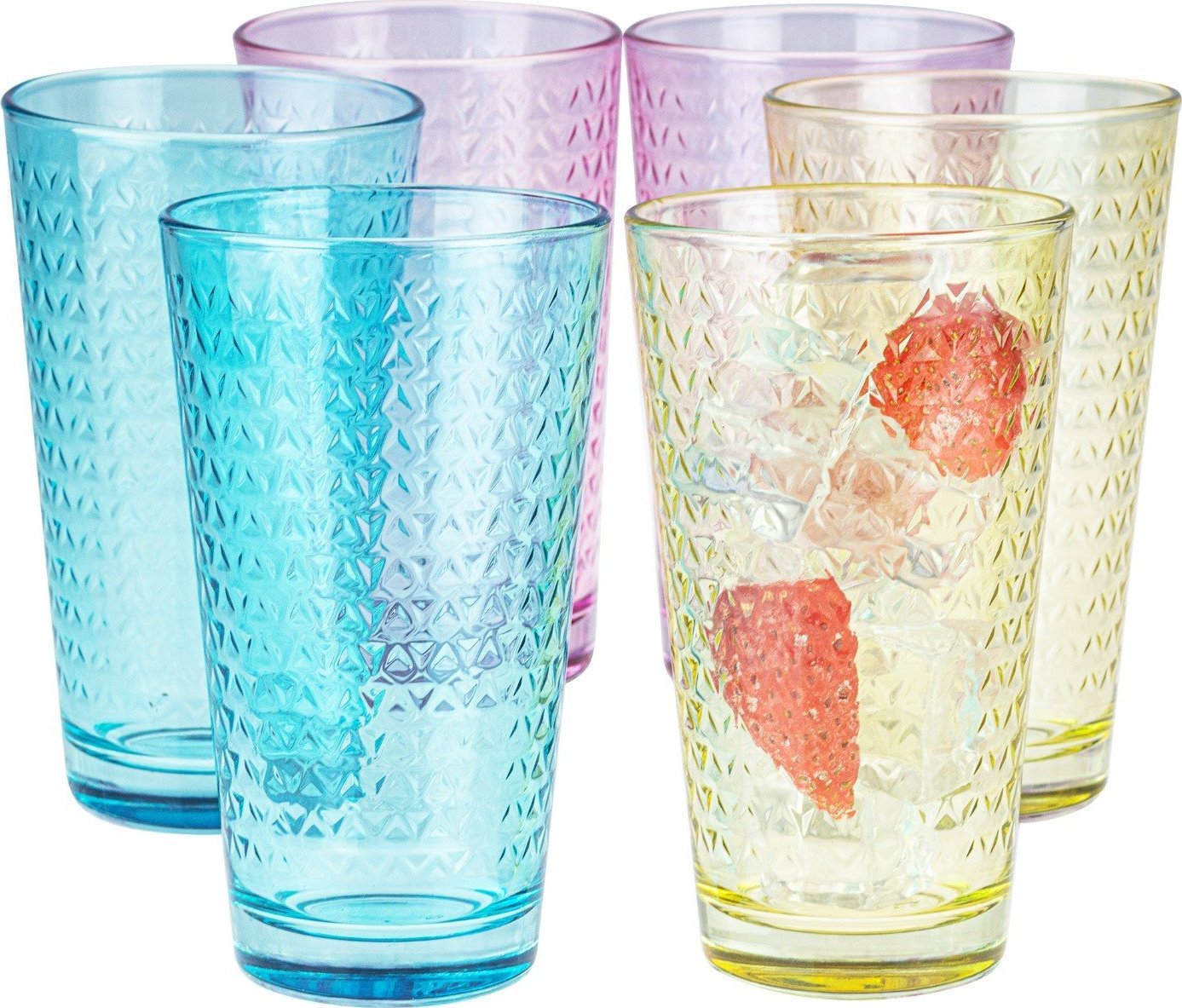 Trend Glass Szklanki do wody i napojów Tressa Summer Vibes 400 ml