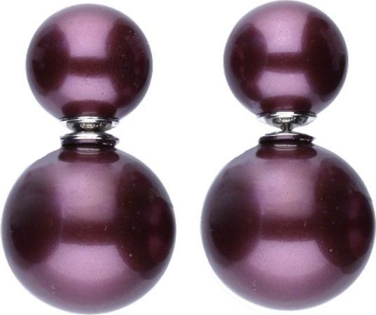 Lovrin Srebrne kolczyki 925 okrągłe fioletowe 11,13g