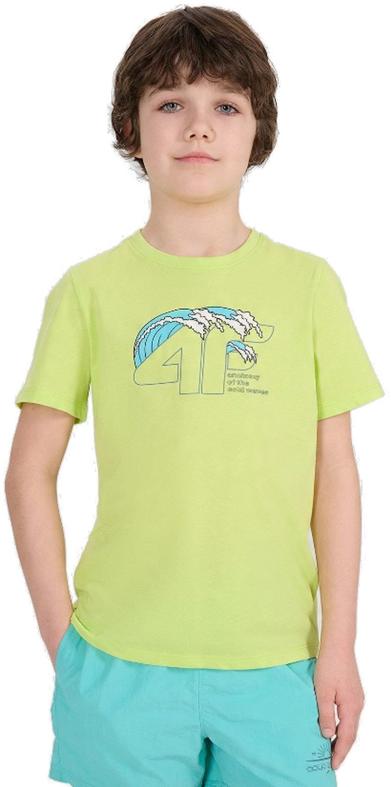 KOSZULKA CHŁOPIĘCA DZIECIĘCA 4F M1917 NA CO DZIEŃ BAWEŁNIANA