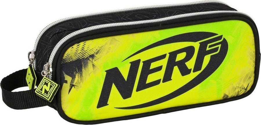 Piórnik Nerf Torba szkolna Nerf Neon Czarny Limonka (21 x 8 x 6 cm)