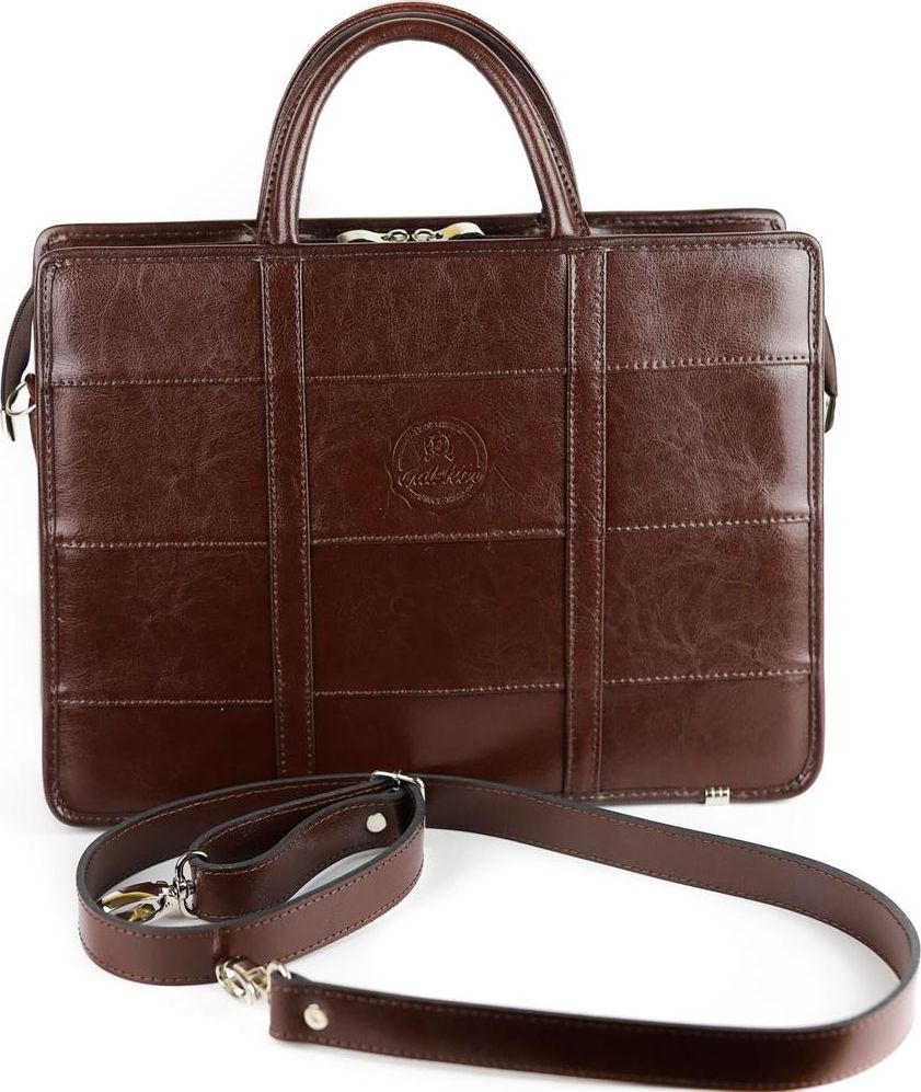 Kemer 520 Torba damska 2-komorowa pasy - jasny brąz KEMER