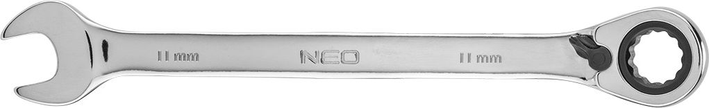 Neo Klucze oczkowe (Klucz płasko-oczkowy z grzechotką i przełącznikiem 11 mm)