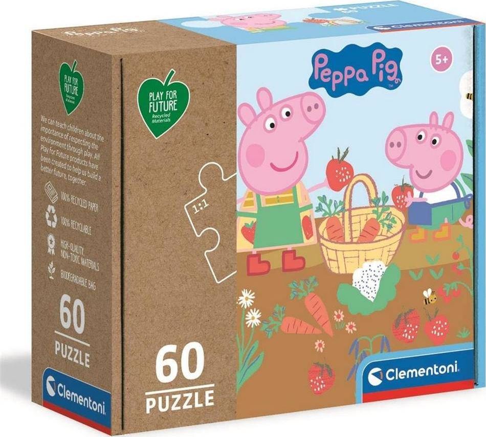 Clementoni Puzzle 60 Play For Future Peppa Pig uniw.