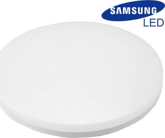 Lampa sufitowa Mdeco Okrągła sufitowa lampa Jarin LED 30W IP65 nowoczesna biała