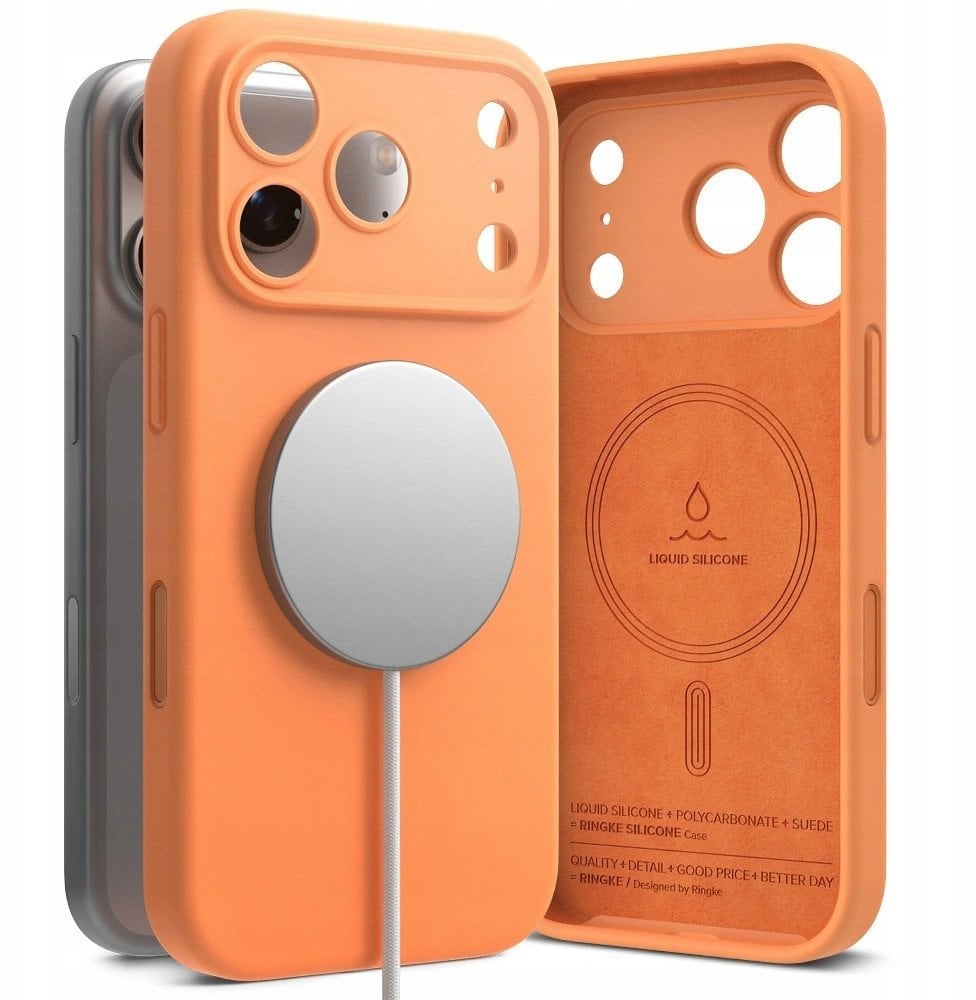 Etui Ringke Silicone Magnetic MagSafe do Apple iPhone 17 Pro Max Tangerine