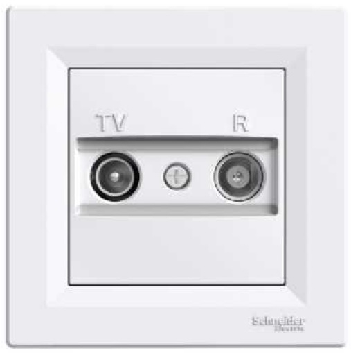 Schneider Electric Gniazdo antenowe RTV przelotowe 4dB białe - EPH3300221