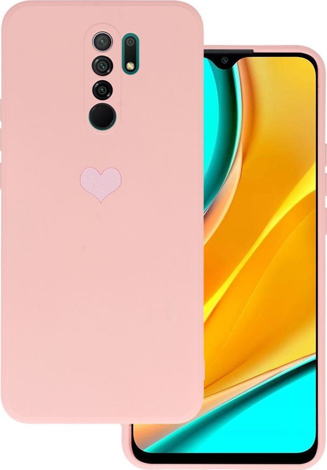 VENNUS SILICONE HEART CASE DO XIAOMI REDMI 9 WZÓR 1 RÓŻOWY