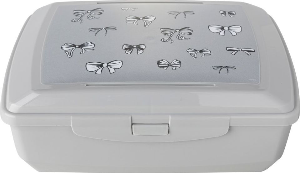 Praktyczna Pojemnik śniadaniowy / śniadaniówka Praktyczna Forever Young Kokardki 1,3 l szary