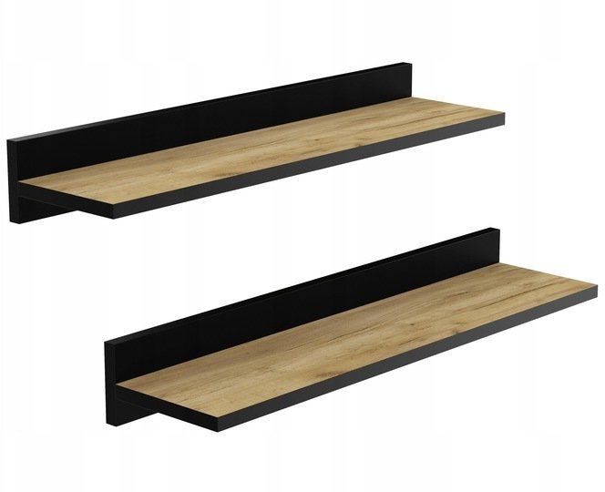 Półki Wiszące Ścienne Do Salonu Sypialni Zestaw Kuchnia Łazienka Dąb Sonoma