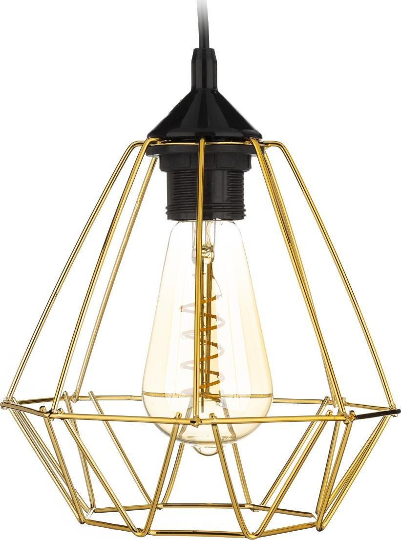 Lampa wisząca HowHomely Lampa wisząca Paris Diamond 19 cm złota glamour