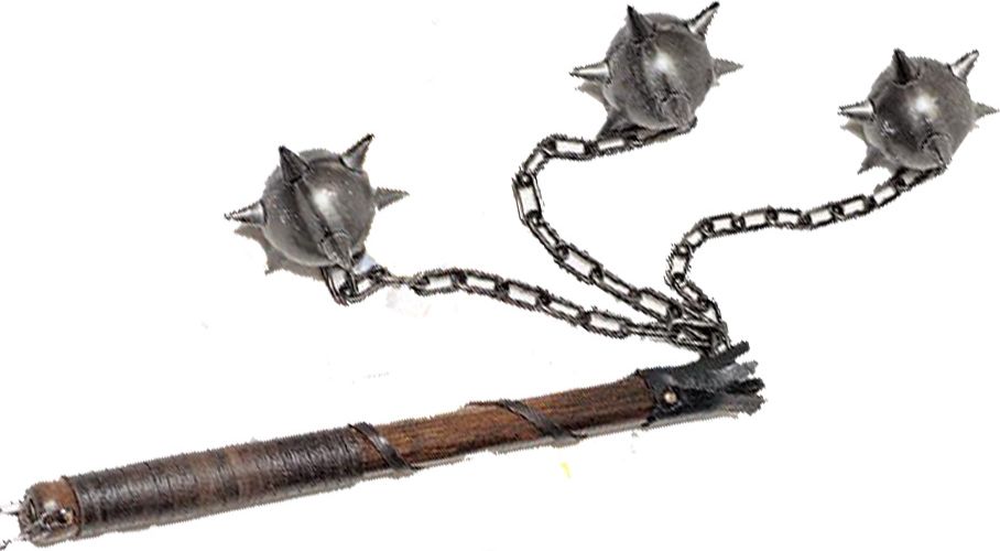 WŁOCHY Unikatowy Kiścień - Maczuga - 3 Kule (ag27/3.01)