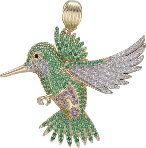 Lovrin Złota przywieszka 585 Koliber z cyrkoniami 6,99g