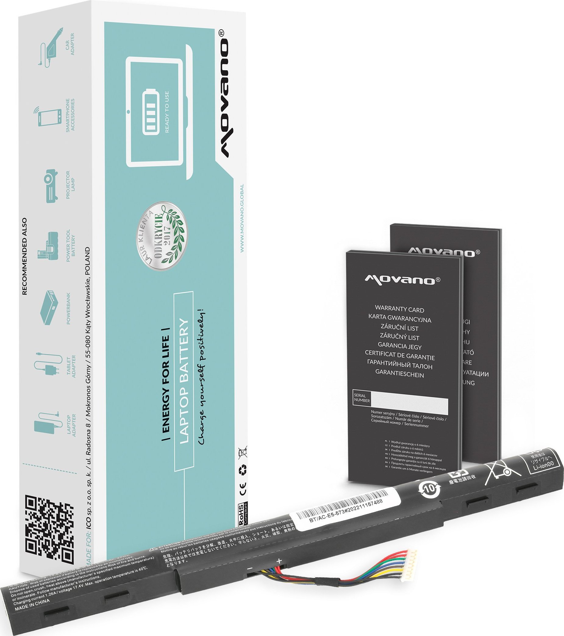 Bateria Movano Bateria AL15A32 Aspire E5-573G TravelMate P277-M