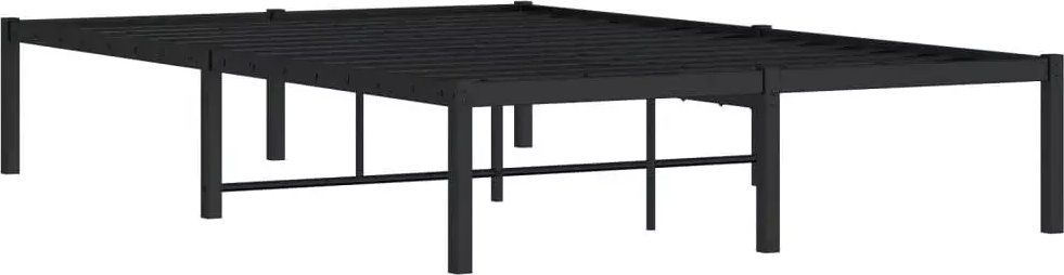 Elior Czarne metalowe łóżko industrialne 140x200 cm - Dafines