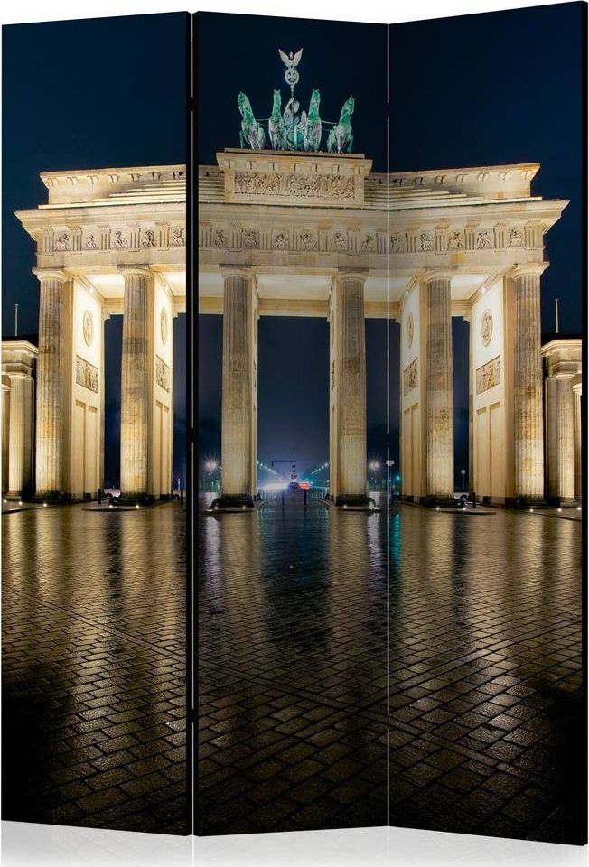 Artgeist Parawan 3-częściowy - Berlin nocą [Room Dividers] uniwersalny