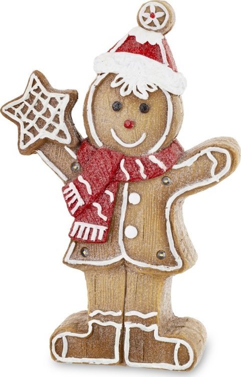 Figurka - piernikowe dziecko z gwiazdką LED 40x26 cm