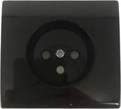 Efapel EFAPEL APOLO ELEMENT CENTRALNY DO GNIAZDA Z UZIEMIENIEM CZARNY POŁYSK 50652 TPT