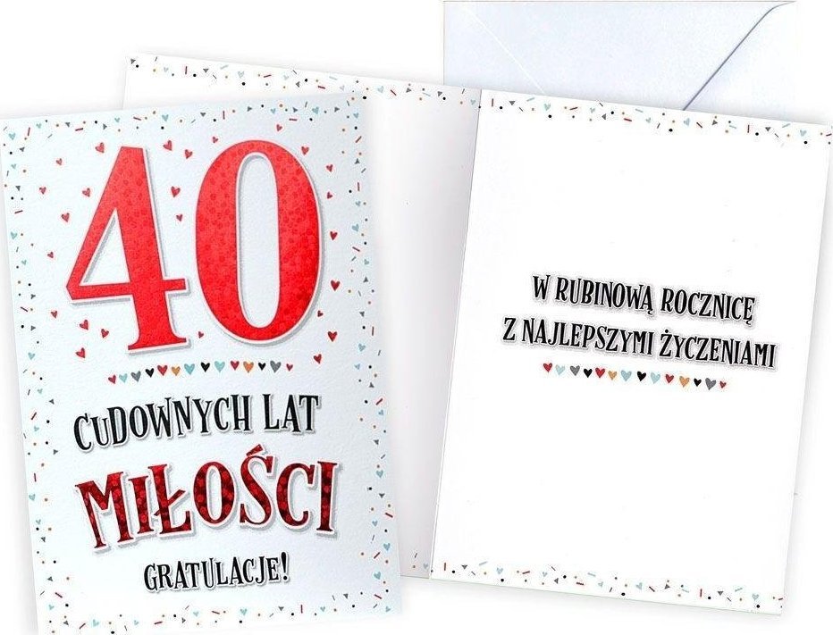 KUKARTKA Karnet Rocznica ślubu 40