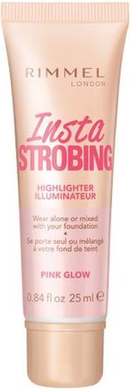 Rimmel Insta Strobing Highlighter Nr 001 Pink Glow Płynny rozświetlacz do twarzy 25 ml
