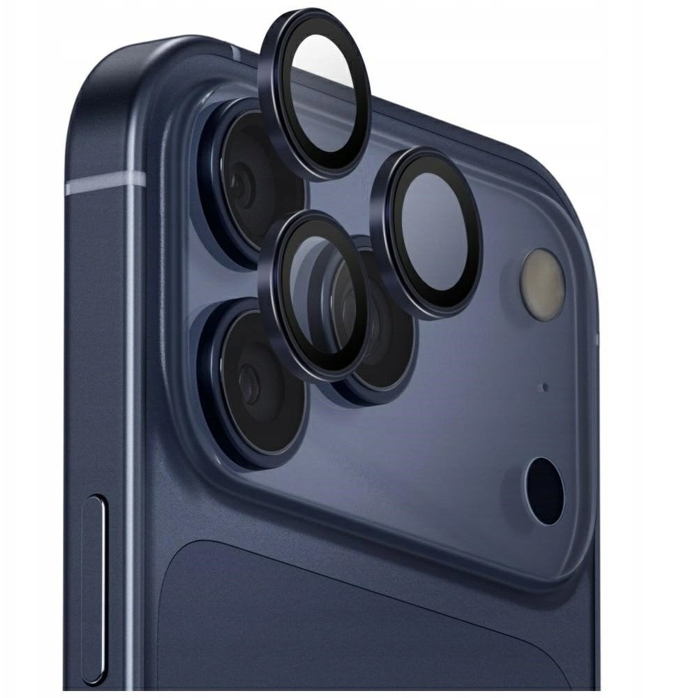 UNIQ Optix Aluminum Camera Lens Protector for iPhone 17 Pro / iPhone 17 Pro Max with Applicator Navy