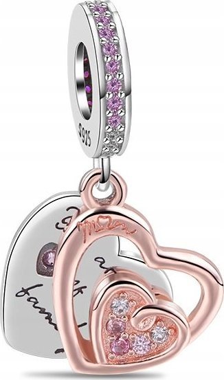 Sfera Damska Zawieszka SREBRO 925 Charms Koralik Serce dla Mamy