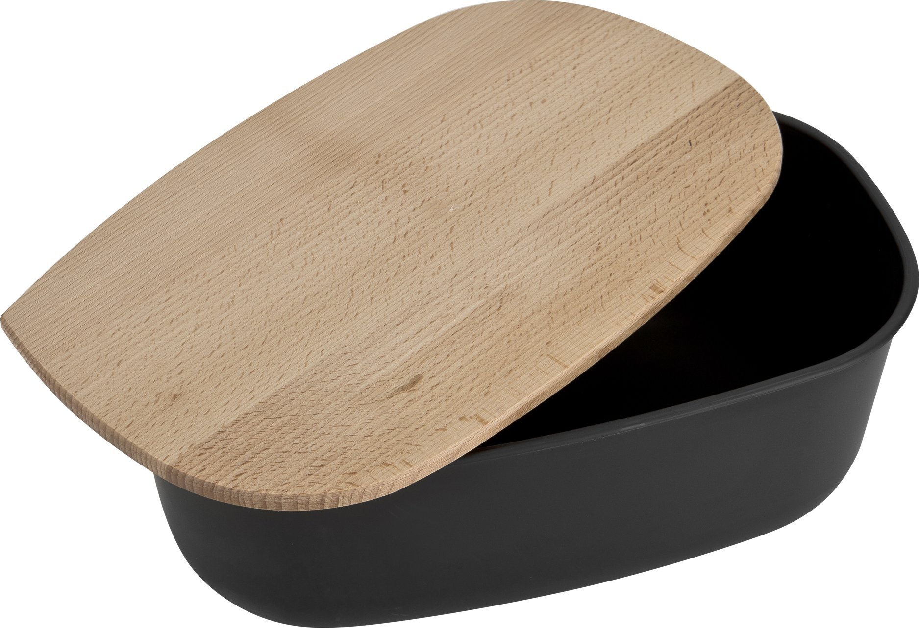 Chlebak Practic Pojemnik na pieczywo z drewnianą pokrywą