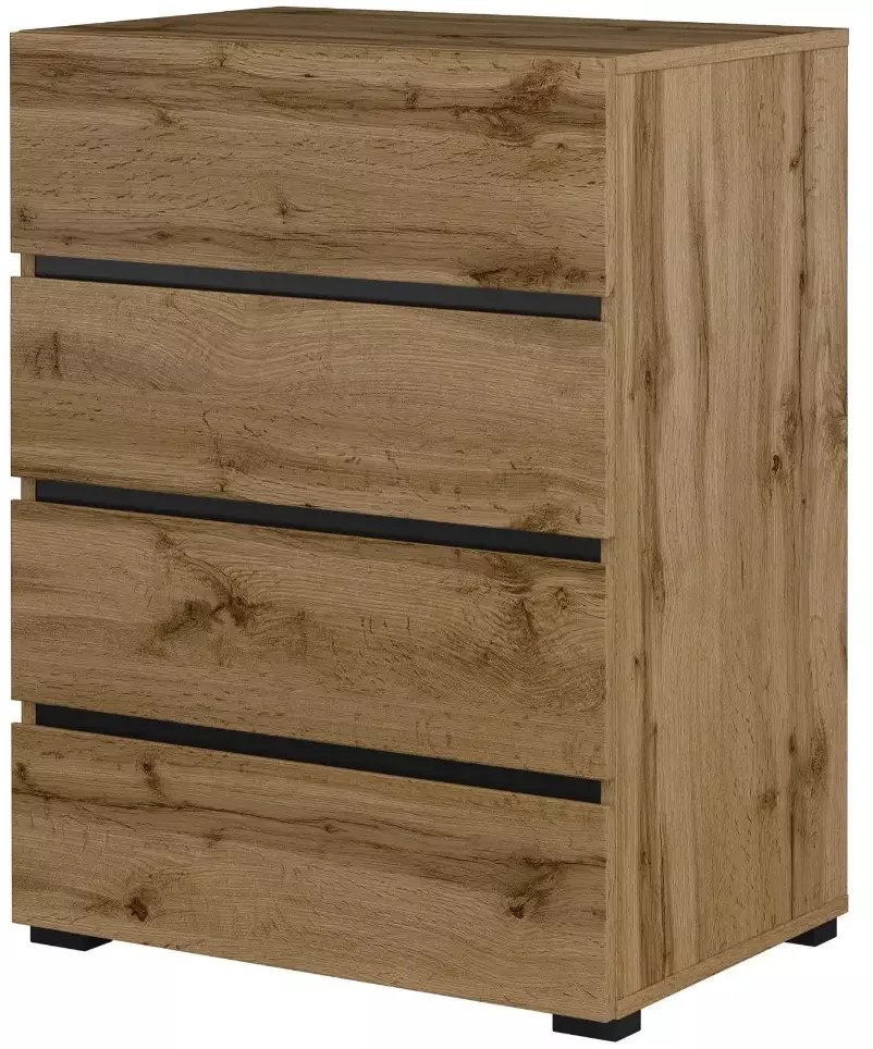 Komoda CROSS 4S 60cm dąb wotan/czarna HELVETIA