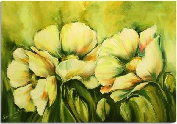 GO-BI Obraz - Maki - olejny, ręcznie malowany 60x90cm uniwersalny