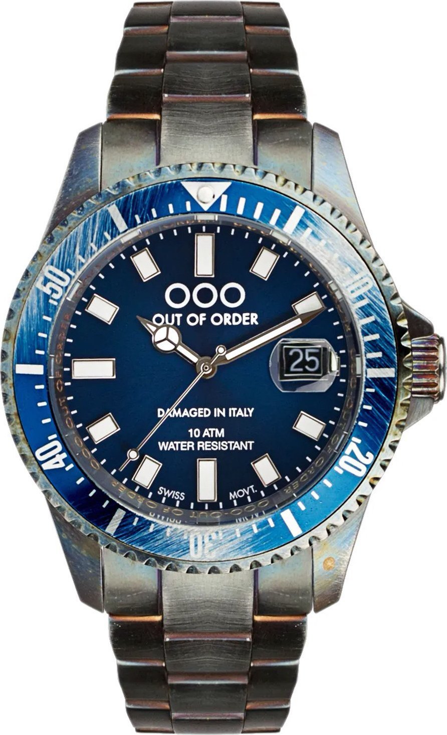 Zegarek Zegarek męski Out Of Order 001.18-BL.CR szary