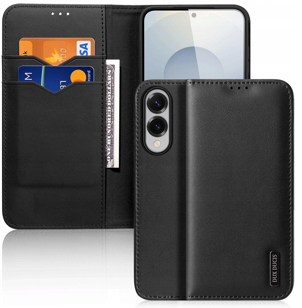 Etui Dux Ducis Hivo na Samsung Galaxy S25 Edge z klapką i ochroną RFID - czarne