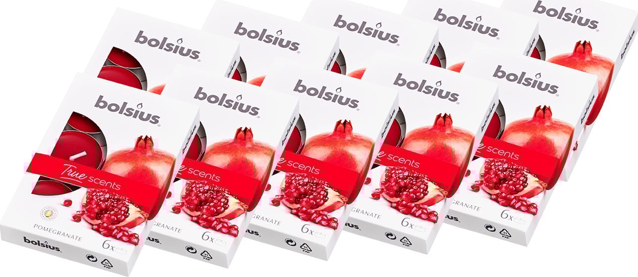 Bolsius Podgrzewacze zapachowe BOLSIUS True Scents 4H 60szt. GRANAT