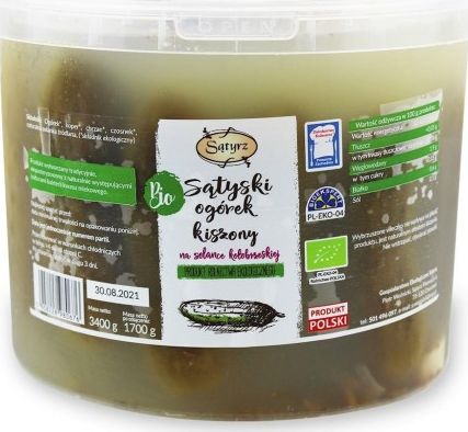 SĄTYRZ OGÓRKI SĄTYSKIE KISZONE BIO 3,4 kg (1,7 kg) (WIADERKO) - SĄTYRZ