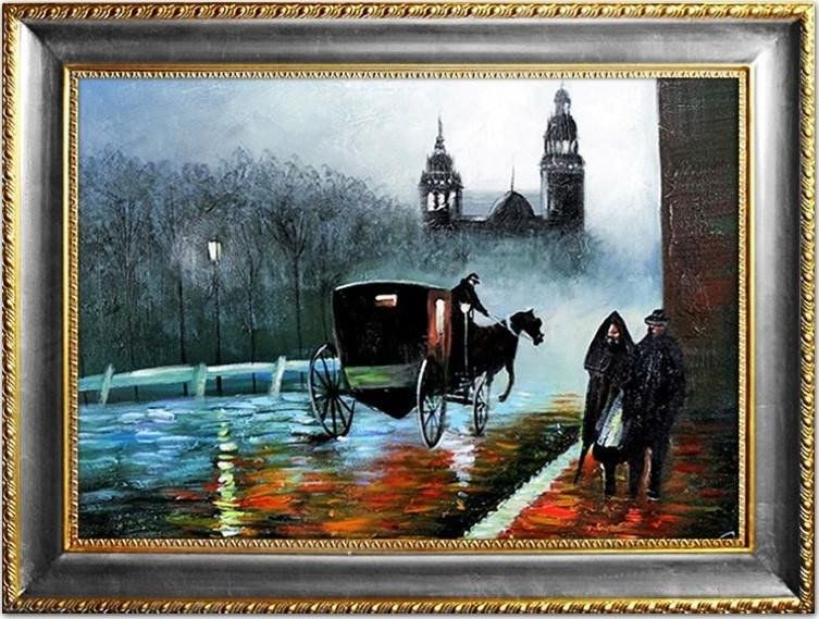 GO-BI Obraz "Architektura" ręcznie malowany 64x84cm