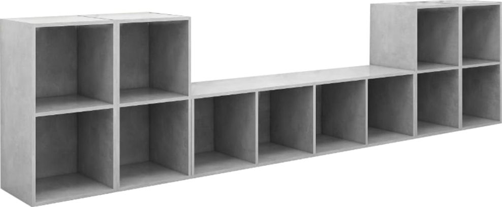 vidaXL 5-cz. zestaw szafek TV, szarość betonu, płyta wiórowa