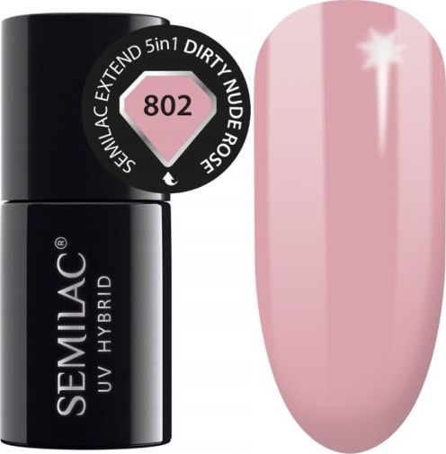 Semilac Semilac Extend 802 Lakier Hybrydowy 5w1 Dirty Nude uniwersalny