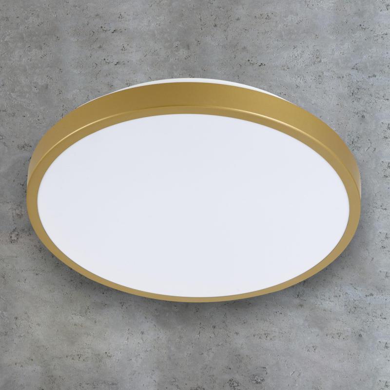 Lampa sufitowa Polux Sufitowa lampa złota KERN 318725 okrągły plafon LED 15W 4000K