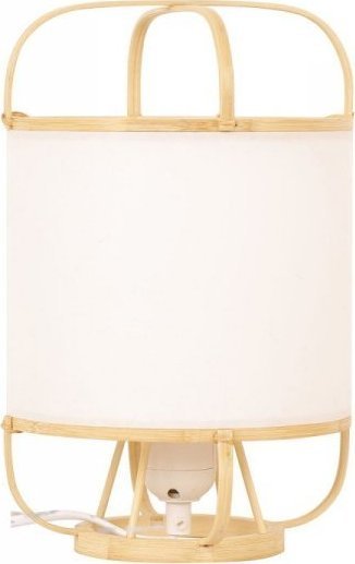 Lampa stołowa DKD Home Decor Lampa stołowa DKD Home Decor Poliester Biały Jasnobrązowy Bambus (17 x 17 x 27 cm)