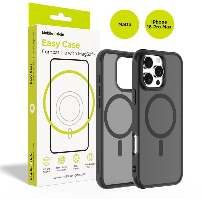 Mobile Origin Hybrid MagSafe Case, matte black - iPhone 16 Pro Max
