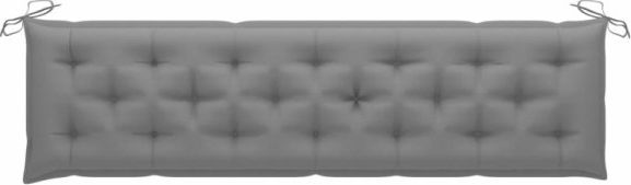 vidaXL Poduszka na ławkę ogrodową, szara, 200x50x7 cm, tkanina